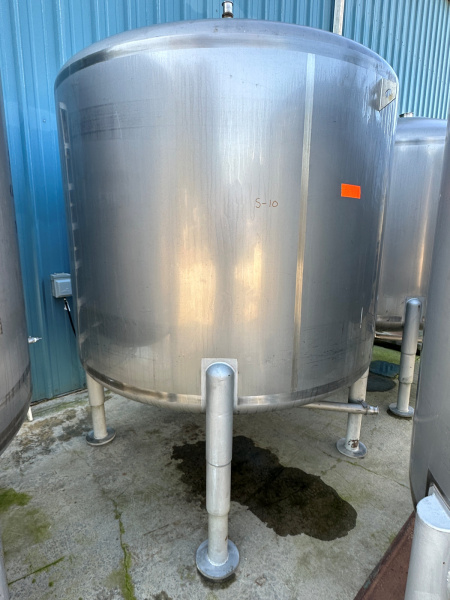 1,000 gallon stainless steel tank dished bottom